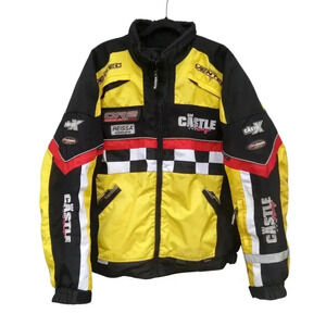 Vintage Castle X Snowmobile Racing Vented Insulated Jacket Men's Size XXL
